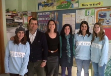 Visita de la Alcaldesa al CEIP Acacias en Pozuelo Campamento Navidad Pozuelo